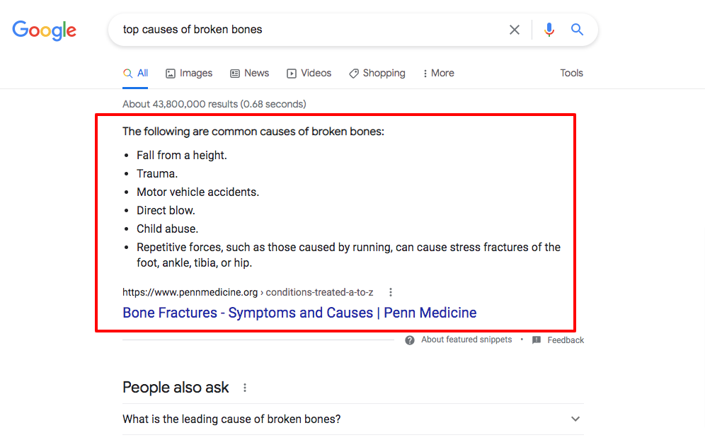 featured snippet-for-seo